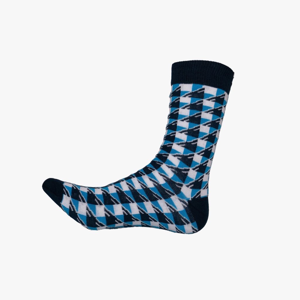 Chaussettes carreaux bleus