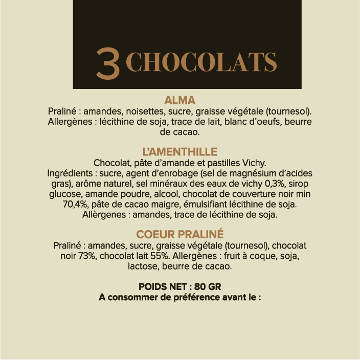 Boite 3 chocolats