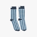 Chaussettes carreaux bleus